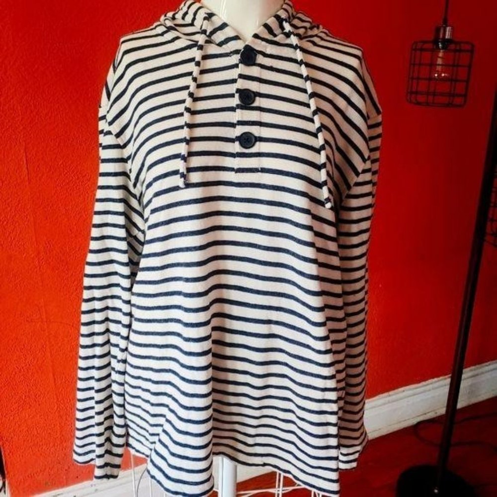 Banana Republic Striped Hoodie Large